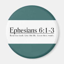 Lisez le 6:1 d'Ephesians de bible - 3 Magnets