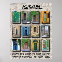 L'Israël - portes et fenêtres Posters