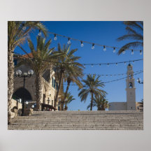 L'Israël, Tel Aviv, Jaffa, escaliers, vieux Jaffa Posters