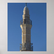 L'Israël, Tel Aviv, Jaffa, minaret de mosquée Posters