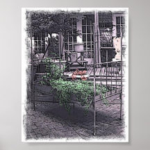 Lit de fleur affiche