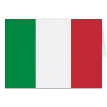 L'Italie - drapeau national italien Carte De Vœux