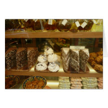 L'Italie, magasin de pâtisserie, bonbons, desserts Carte De Vœux