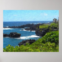 Littoral de Maui Affiche