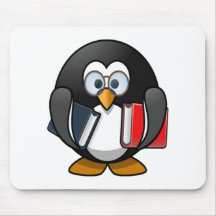 Livres de transport de pingouin tapis de souris