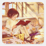 Livres d'images dans l'autocollant d'hiver