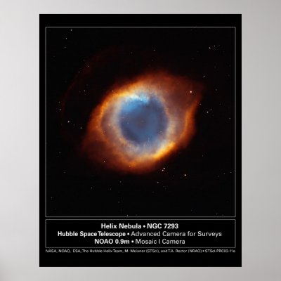 "L'oeil télescope de Hubble de nébuleuse d'hélice  Affiches par Space_Exploration