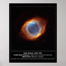 "L'oeil télescope de Hubble de nébuleuse d'hélice  Affiches