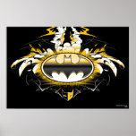 Logo de Batman avec des voitures Affiche