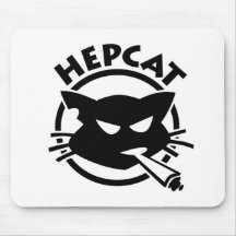 Logo de tabagisme de chat tapis de souris