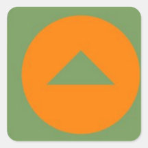 Logo élevé d'endroits avec la triangle de cercle e autocollants