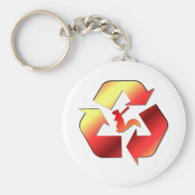 Logo fâché de fonctionnaire de milice d'écureuil porte-clefs
