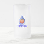 Logo hydroponique de conception de baisse de l'eau mug à café