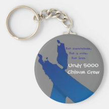 Logo Keychain de ruban bleu Porte-clé