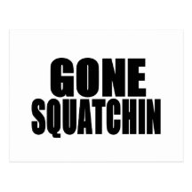 Logo noir allé de Squatchin Cartes Postales