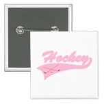 Logo rose-clair d'hockey badges avec agrafe