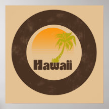 Logo vintage d'Hawaï Affiches