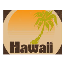Logo vintage d'Hawaï Carte Postale