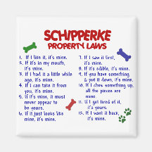Lois 2 de propriété de SCHIPPERKE Magnets