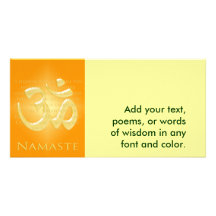 L'OM en oranges et or - Namaste Carte Avec Photo