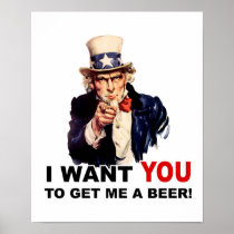 L'Oncle Sam VOUS VEULENT M'OBTIENNENT une BIÈRE