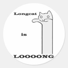 Longcat est long adhésifs ronds