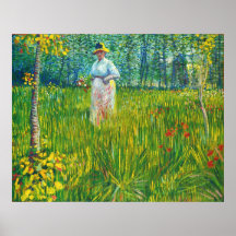 L'ONU Jardin (Van Gogh) de dans de Femme Poster
