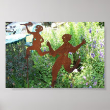 Lopend man poster