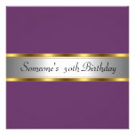 L'or d'argent d'anniversaire d'invitation choisiss