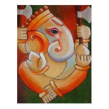 Lord Ganesha Postcard Wenskaarten