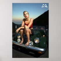 Lotti B se reposant sur l'affiche de voiture