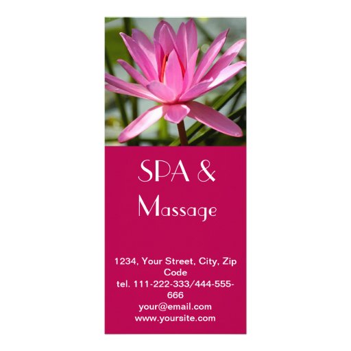 Lotus rose modèle de carte double