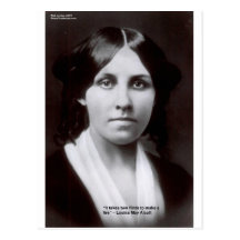 Louisa peut Alcott 2 cartes et cadeaux de citation Carte Postale