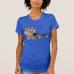 Loup de papa de bande dessinée et T-shirt mignons  t-shirts