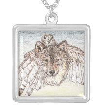 Loup de transformation pendentif personnalisé