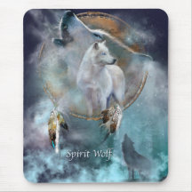 Loup d'esprit tapis de souris