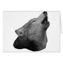 Loup d'hurlement - image stylisée cartes