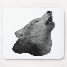 Loup d'hurlement - image stylisée tapis de souris
