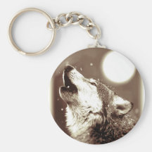 Loup d'hurlement porte-clé