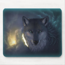 Loup d'imaginaire tapis de souris