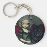 "Loup-Garou : " Keychain Noir Porte-clé