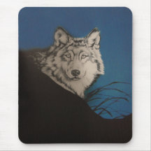 Loup gris tapis de souris