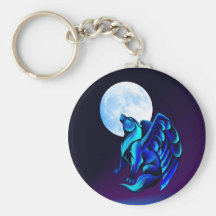 Loup Keychain d'imaginaire Porte-clés