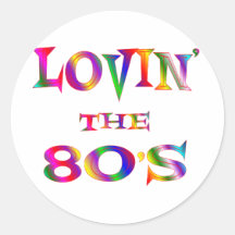 Lovin les années 80 autocollant
