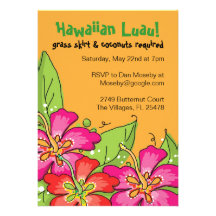Luau hawaïen ! Invitations