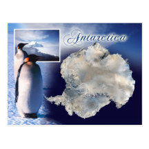 Lucht uitzicht van Antarctica Wenskaart