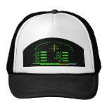 Lueur de tableau de bord avec le cadre noir casquettes de camionneur