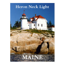 Lumière de cou de héron, carte postale du Maine