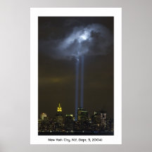 Lumière d'hommage de World Trade Center Posters