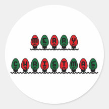 Lumières de Joyeux Noël Autocollants